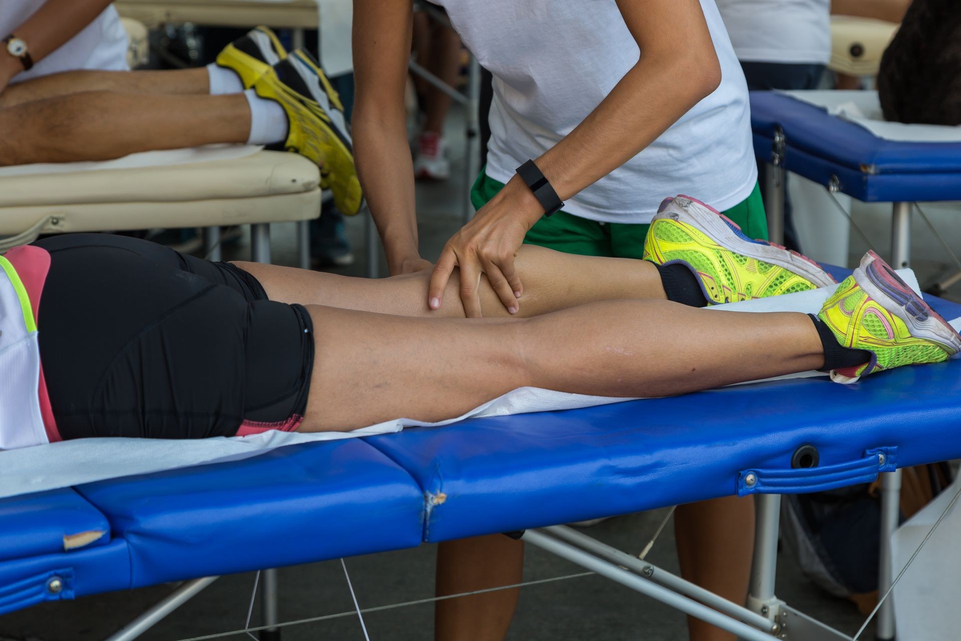 Athlete's Muscles Massage after Sport Workout: Healthcare Theme